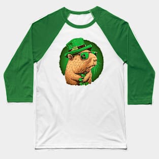 Capybara St. Patrick's Day Baseball T-Shirt